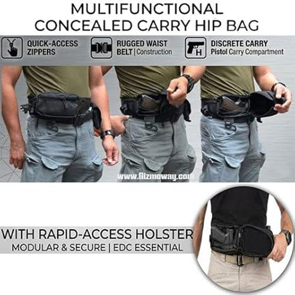 Bolsa tática para pistola, bol - Edc Concealed Carry Fanny Pack avaliação e preço