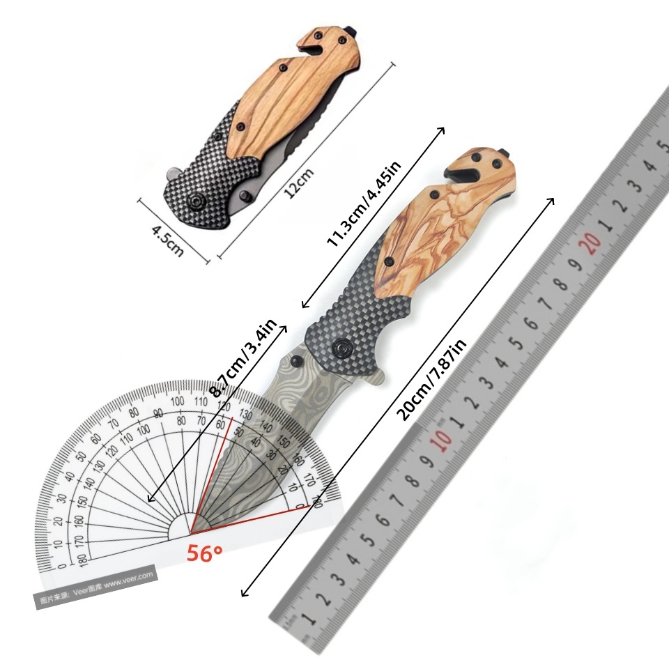 Faca Dobrável com Padrão Damas - Edc Concealed Carry Knife avaliação e preço